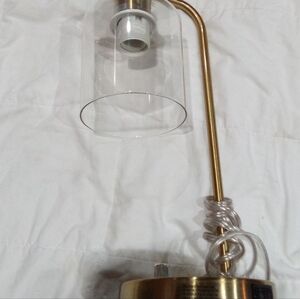 Elegant Gold Table Lamp with Clear Glass Shade